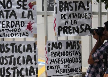 Periodistas exigen justicia por el asesinato del periodista Nelson Matus