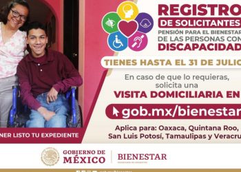 Ariadna Montiel anuncia registro de pensión personas con discapacidad