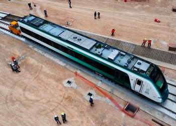 Así fue la llegada del primer tren del Tren Maya