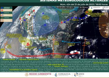 La depresión tropical Cinco-E podría convertirse en tormenta en las próximas horas