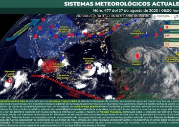 La depresión tropical diez ocasionará lluvias intensas a puntuales torrenciales en esta zona del país