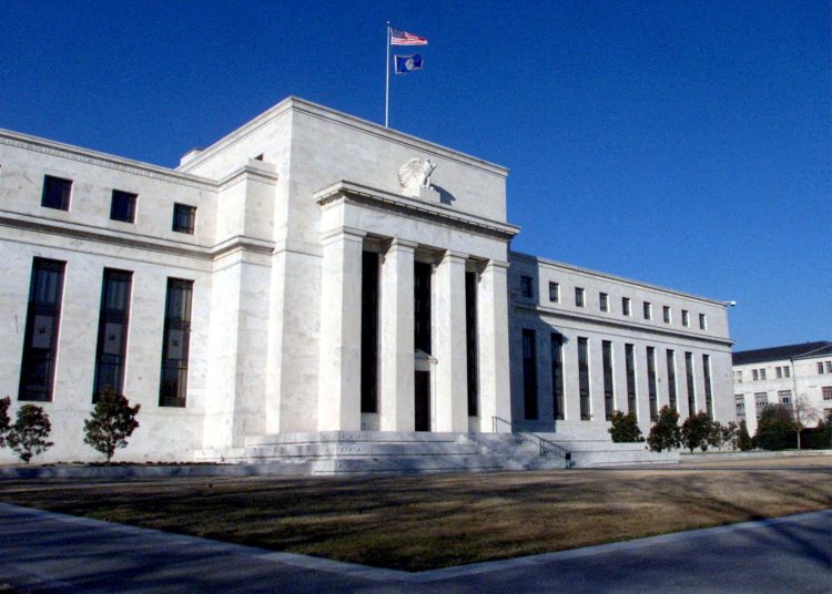 FILE PHOTO: The U.S. Federal Reserve building in Washington, D.C./File Photo