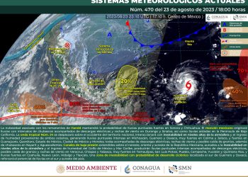 Se prevén chubascos y lluvias fuertes en estos estados