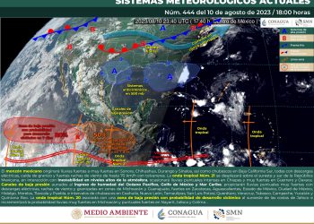 El monzón mexicano continuará originando lluvias fuertes