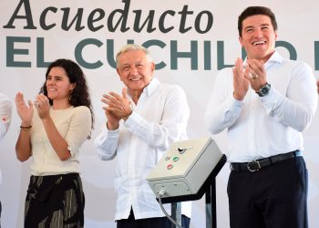 López Obrador inaugura primera etapa del acueducto El Cuchillo II en Nuevo León