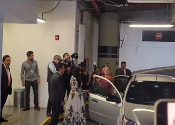 Arriba Claudia Sheinbaum al senado en medio de estricto operativo de seguridad