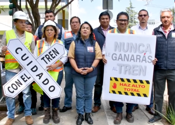 ¡Cuidado con el Tren! Azcapotzalco lanza campaña para respetar cruces