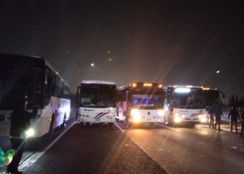 Colapsada la Autopista México – Pachuca por bloqueo de transportistas