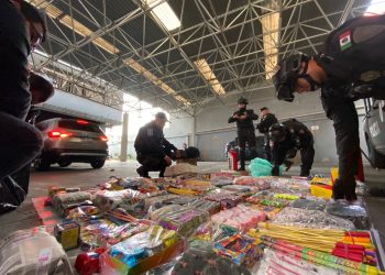 Esta cantidad de pirotecnia ha sido asegurada en estaciones del Metro