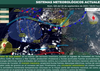 Disminuye el potencial de lluvia en la República Mexicana