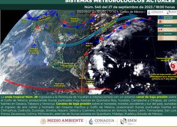 La onda tropical 28 provocará lluvias fuertes