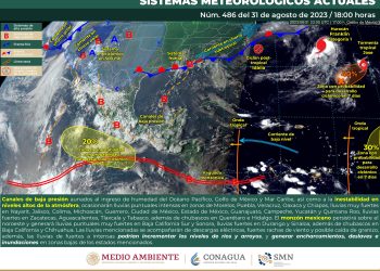 SMN prevé lluvias fuertes en estos estados