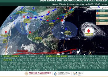El sistema frontal 2 generará lluvias muy fuertes
