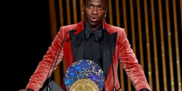 El brasileño Vinicius Junior y el inglés Jude Bellingham, jugadores del Real Madrid que el año pasado