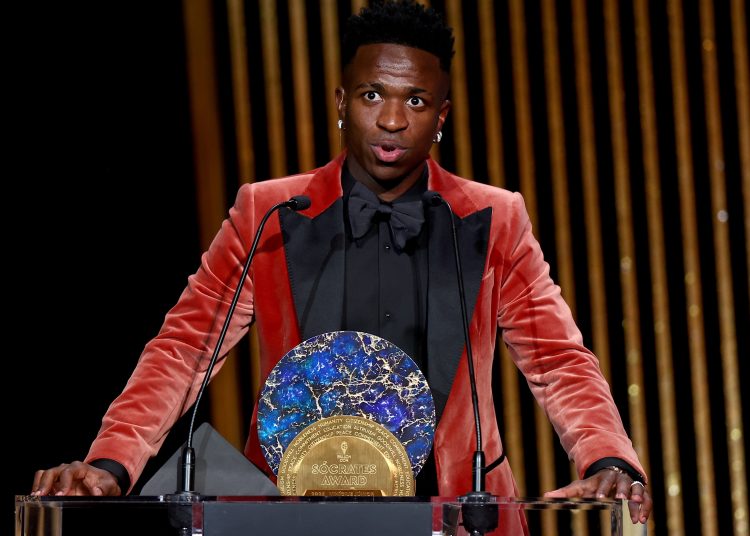 El brasileño Vinicius Junior y el inglés Jude Bellingham, jugadores del Real Madrid que el año pasado