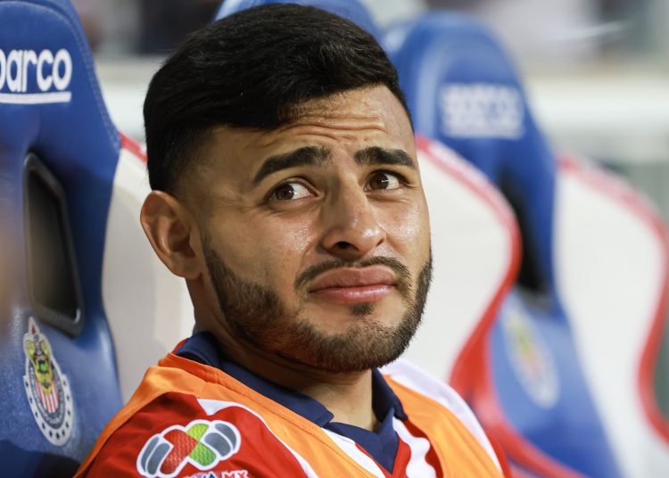 Alexis Vega of Guadalajara during the game Guadalajara vs Mazatlan FC, corresponding to Round 11 of the Torneo Apertura 2023 of the Liga BBVA MX, at Akron Stadium, on September 26, 2023.



Alexis Vega de  Guadalajara  durante el partido Guadalajara vs Mazatlan FC, correspondiente a la Jornada 11 del Torneo Apertura 2023 de la Liga BBVA MX, en el Estadio Akron, el 26 de Septiembre de 2023.