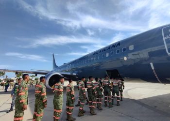 Ejército y Fuerza Aérea Mexicanos aplican el Plan DN-III-E en La Paz, Baja California Sur.
