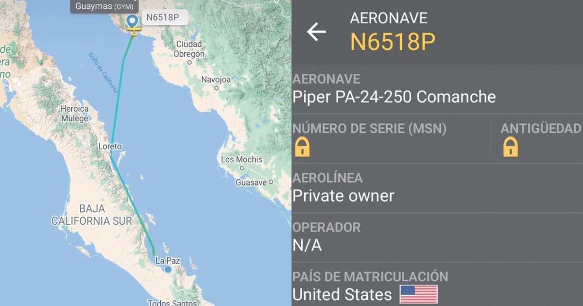 Desaparece que despegó de aeropuerto internacional de Guaymas