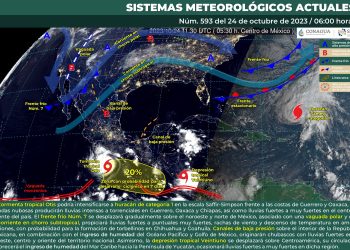La tormenta tropical Otis producirá lluvias intensas a torrenciales en Guerrero, Oaxaca y Chiapas