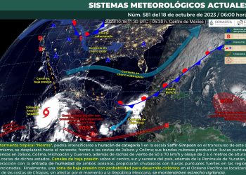 Se pronostican lluvias puntuales intensas en Jalisco, Colima, Michoacán y Guerrero