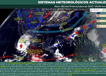 La circulación del huracán Norma de categoría 3, propiciará lluvias puntuales intensas en Jalisco y Colima