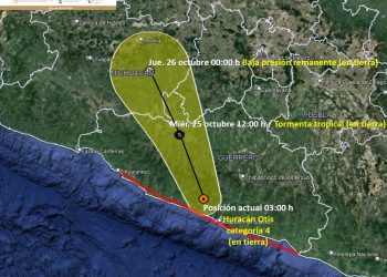 Huracán Otis toca tierra en Guerrero