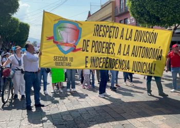 Trabajadores del Poder Judicial en Querétaro piden respeto a sus derechos laborales