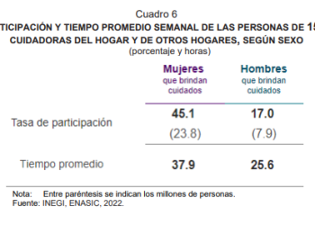 Mexicanas dedican 37.9 horas a la semana a cuidados en el hogar: INEGI