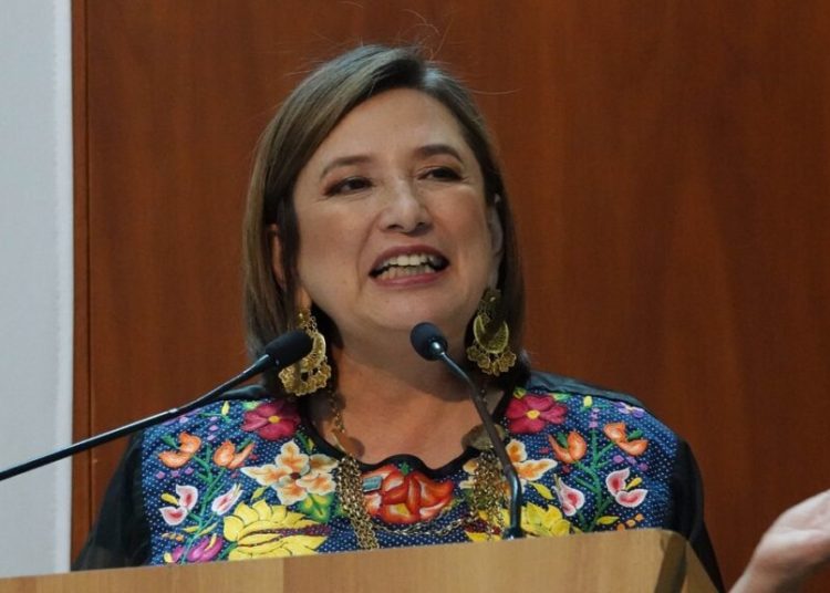 CIUDAD DE MÉXICO, 25SEPTIEMBRE2023.- Xóchitl Gálvez, representante para la candidatura a la presidencia por Frente Amplio, durante su participación en el Foro "Democracia, Humanismo y Pueblos Indígenas", realizado en las inmediaciones del Partido.
FOTO: GRACIELA LÓPEZ /CUARTOSCURO.COM
