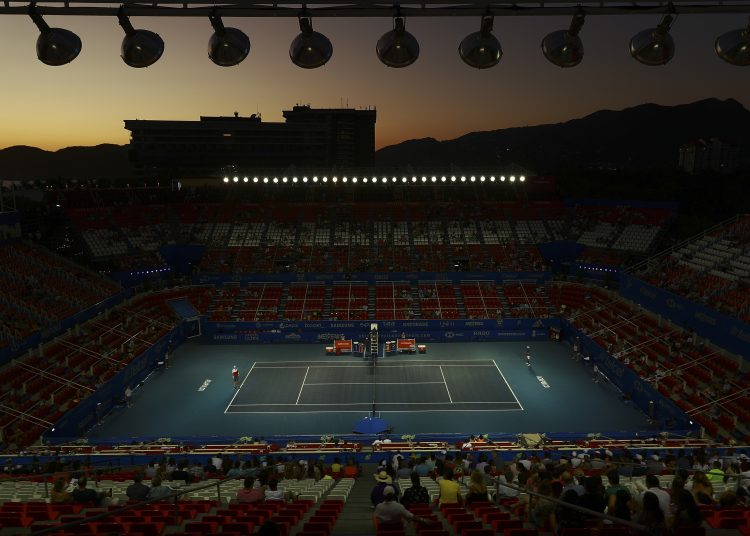 GENERAL VIEW of the Cancha Stadium headquarters of the Mexican Open Telcel Acapulco 2020, on February 27, 2020.

<br><br>

VISTA GENERAL del Cancha Estadio sede del Abierto Mexicano Telcel Acapulco 2020, el 27 de Febrero de 2020.