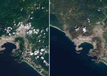 La NASA revela imágenes del antes y después del huracán Otis en Acapulco