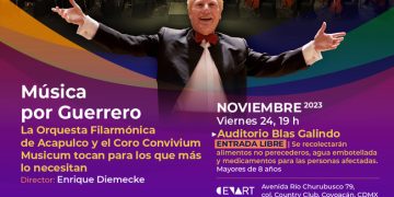 El Cenart presenta concierto en beneficio por los damnificados del huracán Otis
