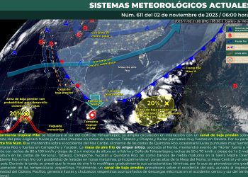 Se pronostican lluvias puntuales intensas en Veracruz, Tabasco y Chiapas y evento de “norte” con rachas en el Istmo de Tehuantepec