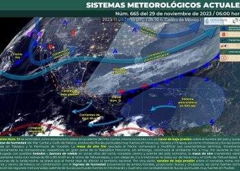 Para este miércoles, se pronostican lluvias puntuales muy fuertes en Puebla, Veracruz, Oaxaca y Chiapas