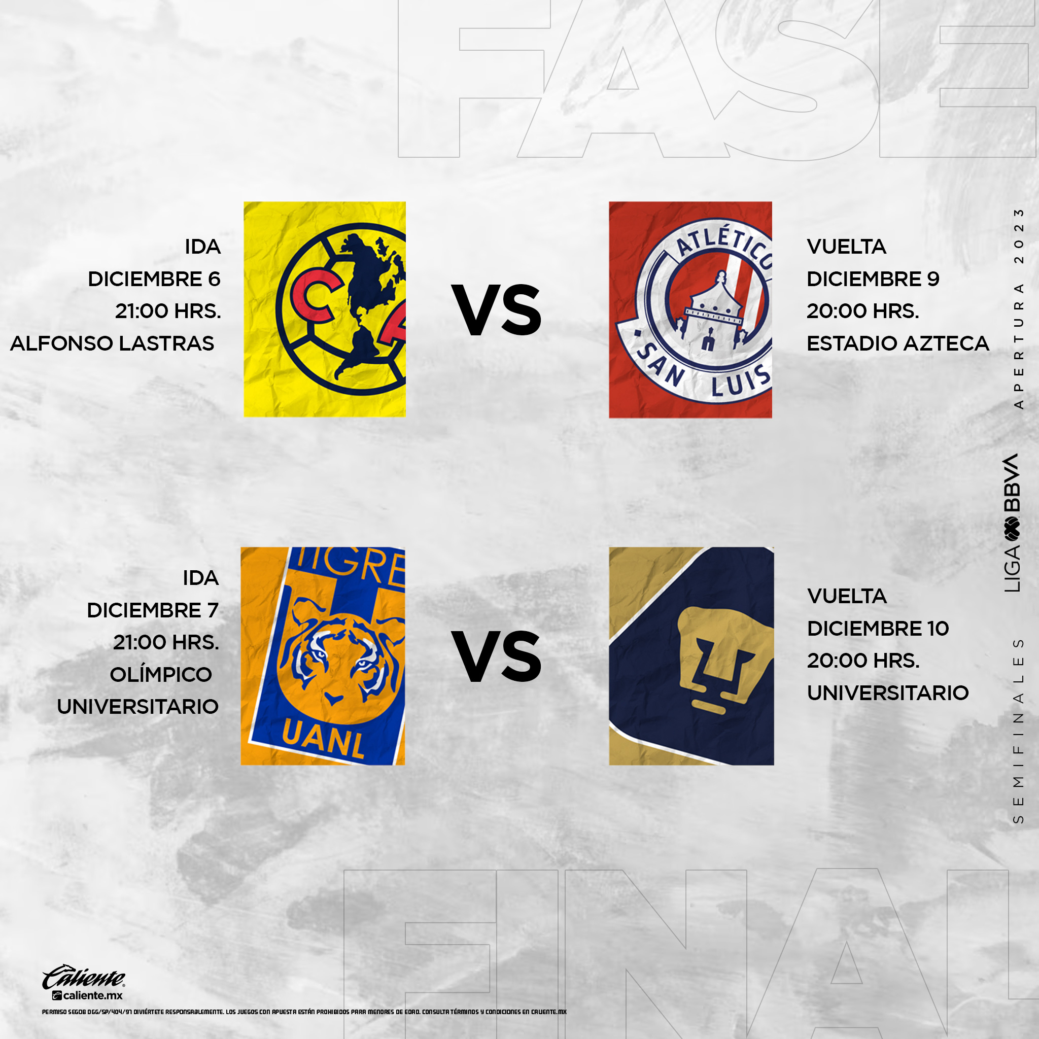 Listos Los Horarios Para Las Semifinales De La Liga Mx - Enfoque Noticias