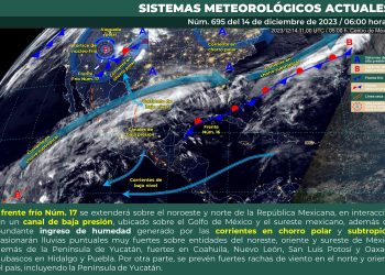 Lluvias puntuales muy fuertes sobre entidades del noreste, oriente y sureste de México