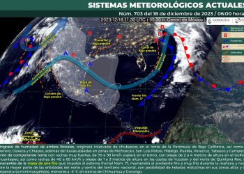 Este lunes, se pronostican intervalos de chubascos en Baja California, Guerrero, Oaxaca y Chiapas