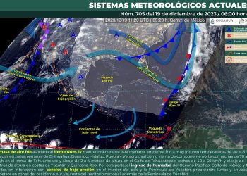 Este martes, se espera ambiente muy frío en zonas de Chihuahua, Durango, Hidalgo, Puebla y Veracruz