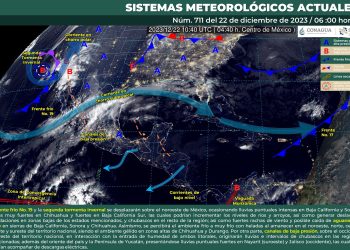 Este viernes, se pronostican lluvias puntuales intensas en la península de Baja California