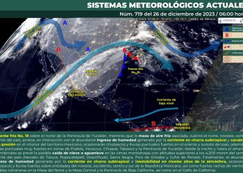 Este martes, se pronostican lluvias puntuales muy fuertes en el oriente, centro y sureste del país