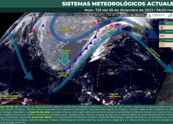 Este jueves se pronostican lluvias puntuales intensas en Veracruz, Oaxaca, Chiapas y Tabasco