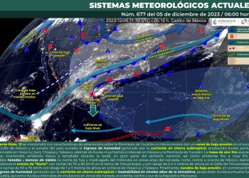 Para este martes se esperan lluvias puntuales torrenciales en Veracruz, Chiapas y Tabasco