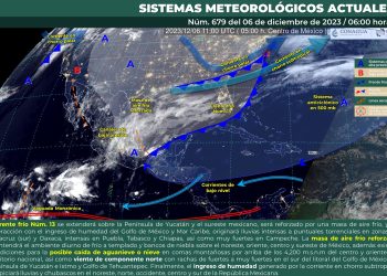 Para este miércoles, se esperan lluvias puntuales torrenciales en Veracruz y Oaxaca