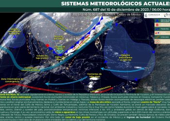 Este domingo, se pronostican lluvias puntuales torrenciales en Veracruz, Tabasco y Chiapas