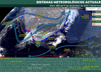 Para este lunes, se esperan lluvias puntuales intensas en Chiapas, Tabasco y Quintana Roo