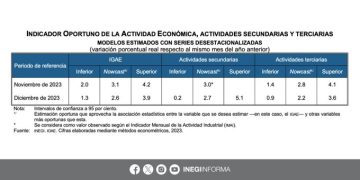 El IOAE estima una variación anual de 2.6% en el Indicador Global de la Actividad Económica