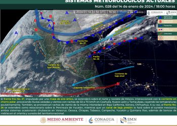 El frente frío 27 recorrerá el norte y noreste del país