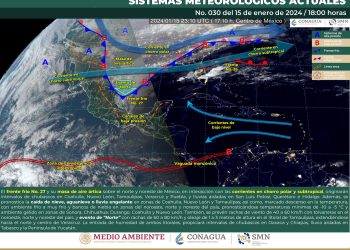 El frente frío 27 se extenderá sobre el oriente y sureste del país