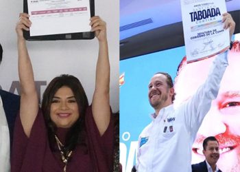 Taboada y Brugada se registran ante el IECM como candidatos a la Jefatura de Gobierno