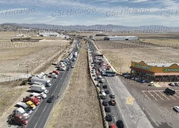 Caótica jornada por paro de auto transportistas en Hidalgo